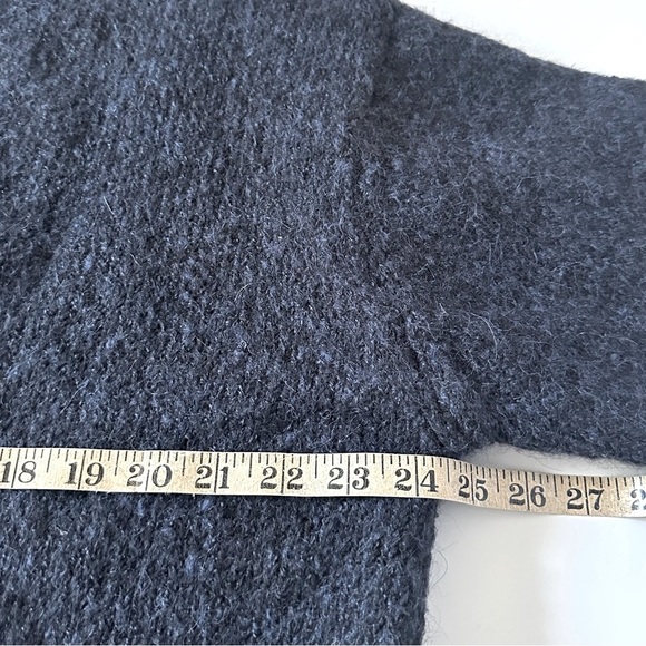 ZARA COZY CHUNKY LONG OPEN CARDIGAN MIDNIGHT MARLED BLUE SIZE XS/S - Picture 11 of 13